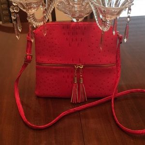 Pink cross body purse